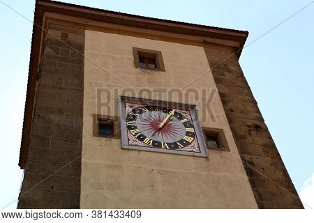 Towers And Walls In The Old Town Of Rothenburg Ob Der Tauber