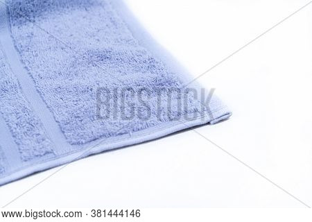 Close Up Shoot Of Blue Coral Fleece Throw Isolated On White Background