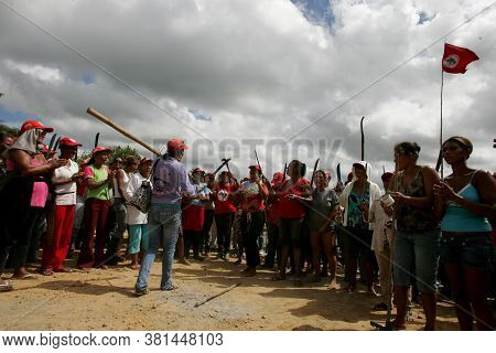 Eunapolis, Bahia / Brazil - March 1, 29011: Women From The Landless Movement - Mst - Are Seen During