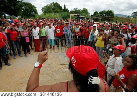 Eunapolis, Bahia / Brazil - March 1, 29011: Women From The Landless Movement - Mst - Are Seen During