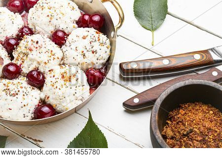 Stuffed Cherry Dumplings