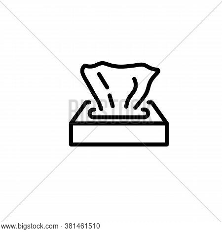 Tissue Paper Box Icon. Napkin Symbol. Vector On Isolated White Background. Eps 10