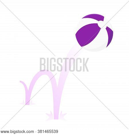 Bouncing Beach Ball Flat Style Design Vector Illustration Icon Sign Isolated On White Background. Re