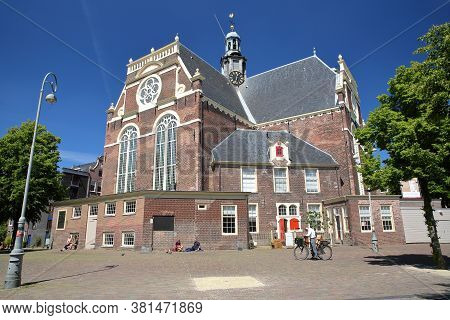 Amsterdam, Netherlands - Mai 29, 2020: Noorderkerk Church, A Cross-shaped Protestant Church Located 