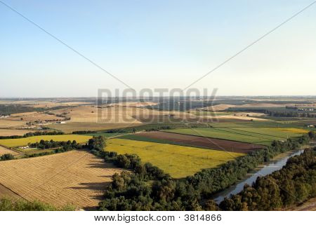 Flygfoto över landskapet i Cordoba, Spanien