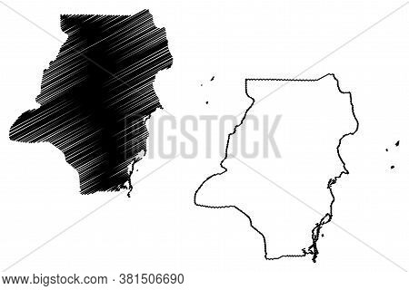 Stann Creek District (belize, Districts Of Belize) Map Vector Illustration, Scribble Sketch Stann Cr