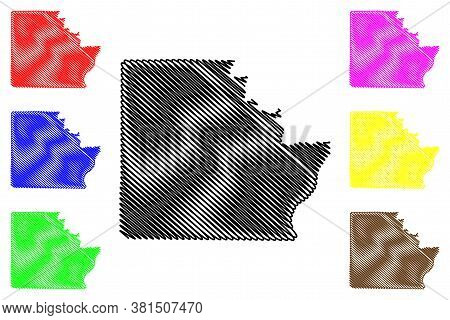 Brown County, Illinois (u.s. County, United States Of America, Usa, U.s., Us) Map Vector Illustratio