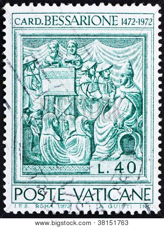 Francobollo Vaticano 1972 Johannes Cardinal Bessarion, Patriarca latino di Costantinopoli
