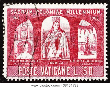 Francobollo Vaticano 1966 Regina Jadwiga