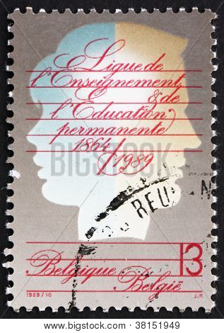 Znaczek Belgia 1989 edukacji ligi