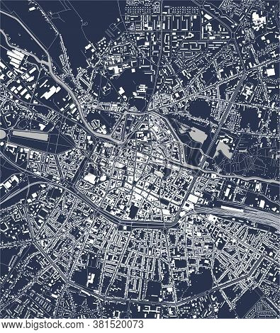 Map Of The City Of Amiens, Somme, France