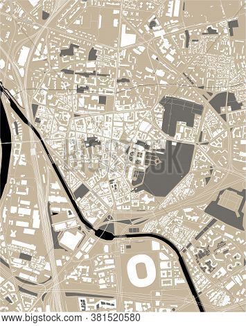 Map Of The City Of Saint-denis, France