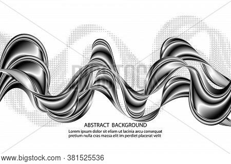 Black And White Background Horizontal Wave Vector
