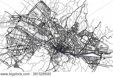 Vector City Map Of Florence, Italy, Europe
