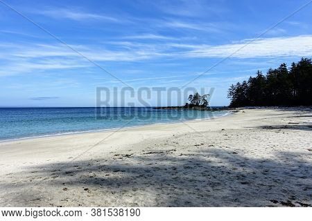 An Incredible View Of The Sandy Beaches Of Nels Bight And Experimental Bight, Surrounded By Forest A