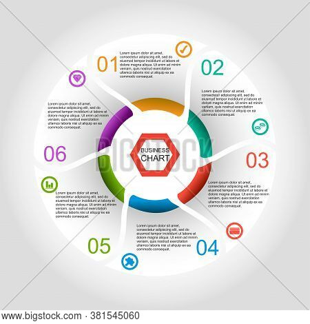 Vector Circle Infographic. Template For Diagram, Graph, Presentation And Chart. Business Concept Wit