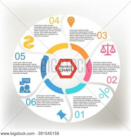 Vector Circle Infographic. Template For Diagram, Graph, Presentation And Chart. Business Concept Wit