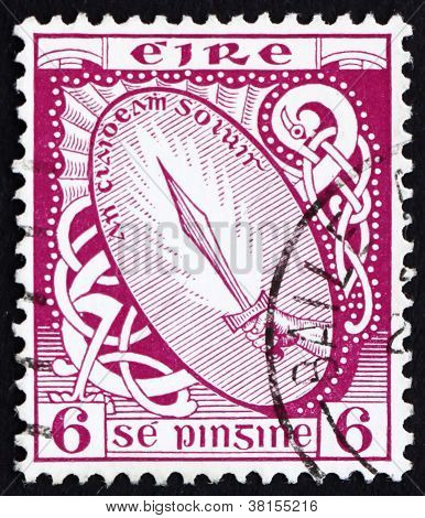 Znaczek Irlandia 1922 miecza świetlnego