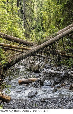 Water Stream In Demanovska Valley In Low Tatras Mountains, Slovak Republic. Hiking Theme. Seasonal N