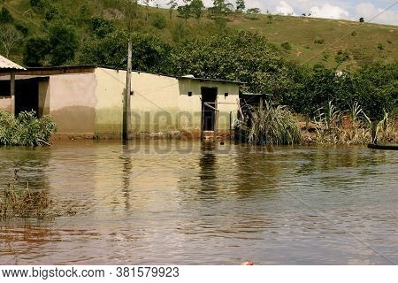 Medeiros Neto, Bahia / Brazil - March 11, 2010: Area Flooded Due To Rains In The City Of Medeiros Ne