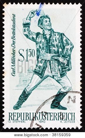 Postage stamp Austria 1970 The Beggar Student, Operetta