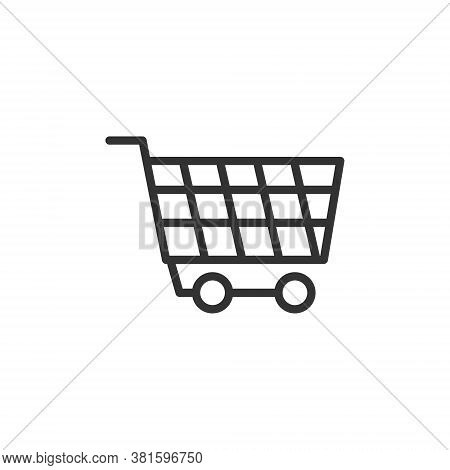Wheel Trolly Icon With Line Style Vector Illustration