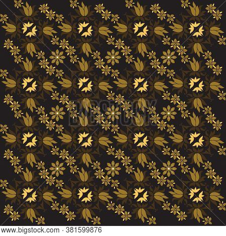 Modern Black Color Design For Central Java Traditional Typical Batik .
