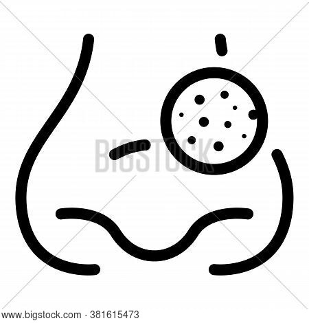 Blackheads Icon. Outline Blackheads Vector Icon For Web Design Isolated On White Background