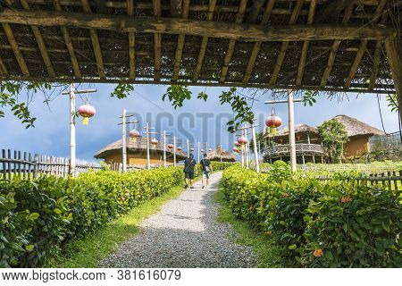 Yun Lai Viewpoint At Santichon Village, Pai District In Mae Hong Son In Thailand