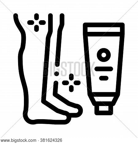Cream For Leg After Shave Icon Vector. Cream For Leg After Shave Sign. Isolated Contour Symbol Illus