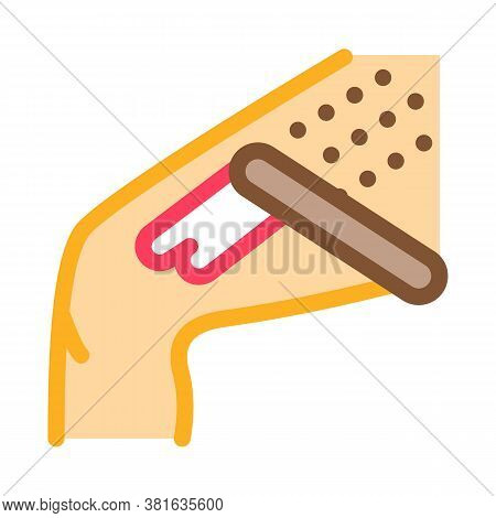 Leg Waxing For Depilation Icon Vector. Leg Waxing For Depilation Sign. Color Symbol Illustration