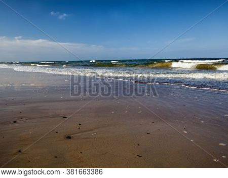Beautiful Baltic Sea In August 2019 Before The Problems With Isolation And Pandemic, The Water Is Co