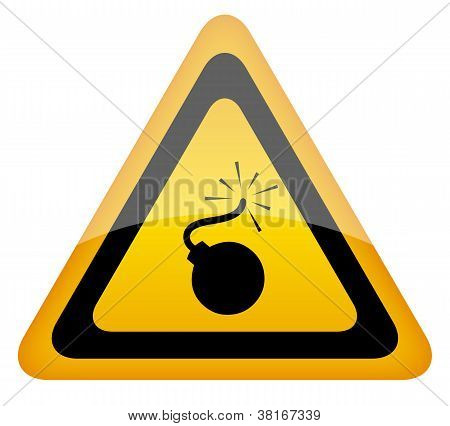 Bomb-Warnschild