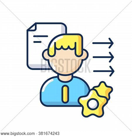 Brevity And Clarity Rgb Color Icon. Professional Competence, Soft Skills Development. Personal Growt