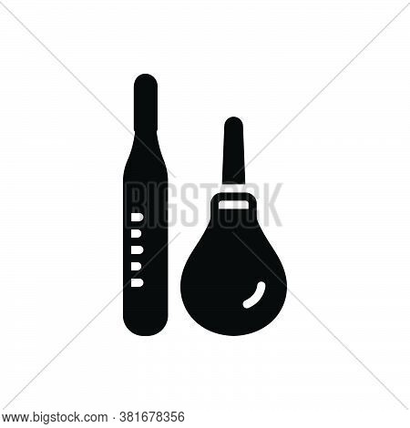 Black Solid Icon For Thermometer-and-enema Medical Enema Rubber Antibiotic Aspirin Equipment Tempera