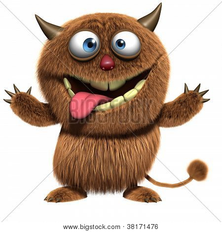 Schattige harige Alien
