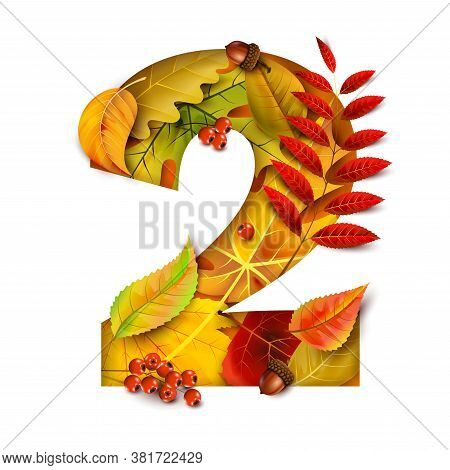 Autumn Blurred Background With Falling Leaves. For Your Design.