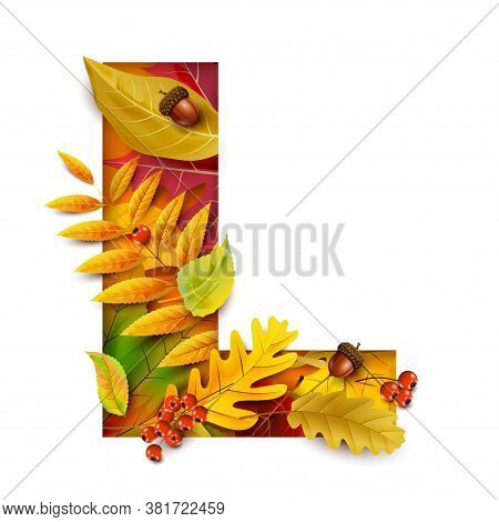 Autumn Blurred Background With Falling Leaves. For Your Design.