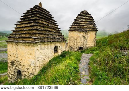 Ancient Alanian Necropolis (city Of Dead)  In Dargavs Village, North Ossetia Alania, Russia