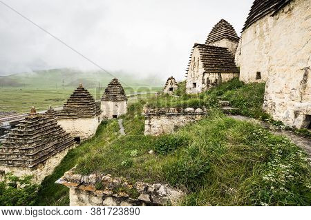 Ancient Alanian Necropolis (city Of Dead)  In Dargavs Village, North Ossetia Alania, Russia
