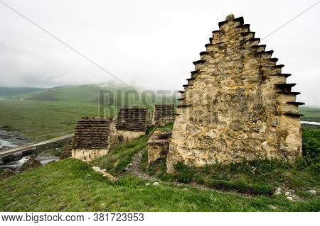 Ancient Alanian Necropolis (city Of Dead)  In Dargavs Village, North Ossetia Alania, Russia