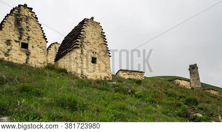 Ancient Alanian Necropolis (city Of Dead)  In Dargavs Village, North Ossetia Alania, Russia