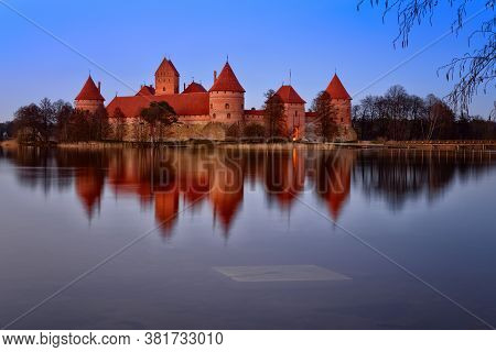 Medieval Castle In Trakai, The First Capital City Of Lithuania