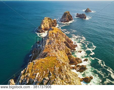 Scenic View Of Crozon Peninsula, One Of The Most Popular Tourist Destinations In Brittany, France. A