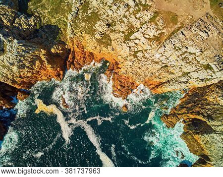 Scenic View Of Crozon Peninsula, One Of The Most Popular Tourist Destinations In Brittany, France. A