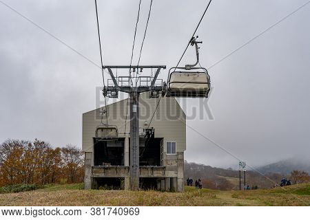 Naeba, Yuzawa, Niigata Prefecture, Japan - Oct 21 2019 : Tashiro Rapid Lift, Tashiro Ski Resort In A