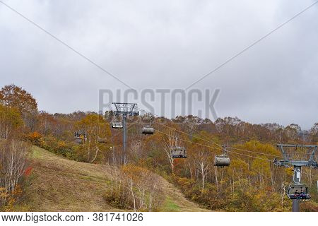 Naeba, Yuzawa, Niigata Prefecture, Japan - Oct 21 2019 : Tashiro Rapid Lift, Tashiro Ski Resort In A