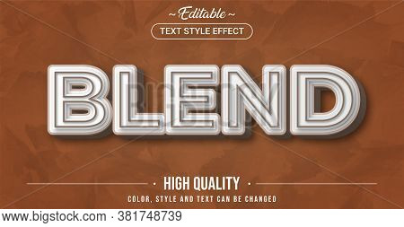 Editable Text Style Effect - Blend Theme Style. Graphic Design Element.