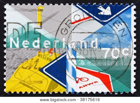 NETHERLANDS - CIRCA 1983: a stamp printed in the Netherlands shows Royal Dutch Touring Club, Centenary, circa 1983