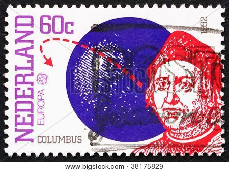Posta pulu Hollanda 1992 Christopher Columbus ve dünya